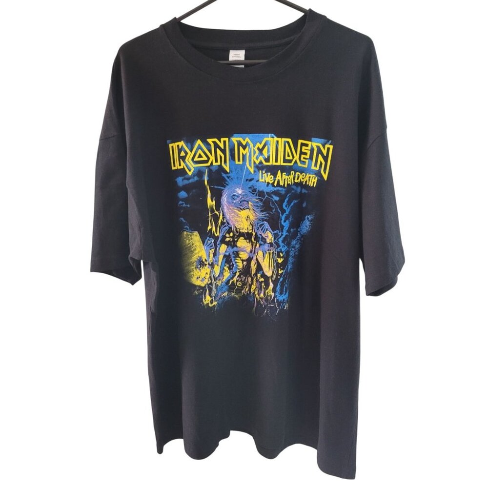 Iron Maiden LIVE AFTER DEATH T-Shirt 2XL HNH Apparel Classic Black 100% Cotton